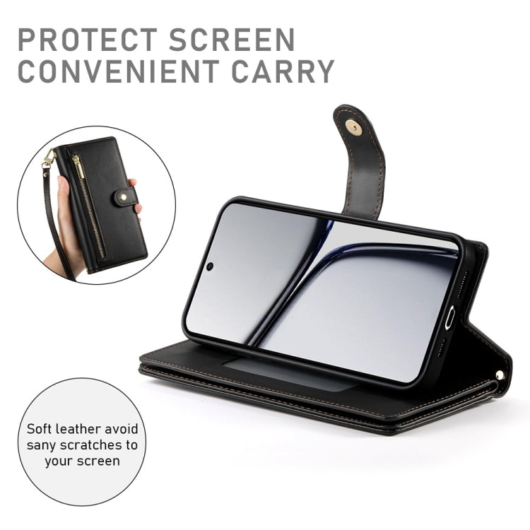 For Realme C65 Nine Card-slot Zipper Wallet Bag Leather Phone Case