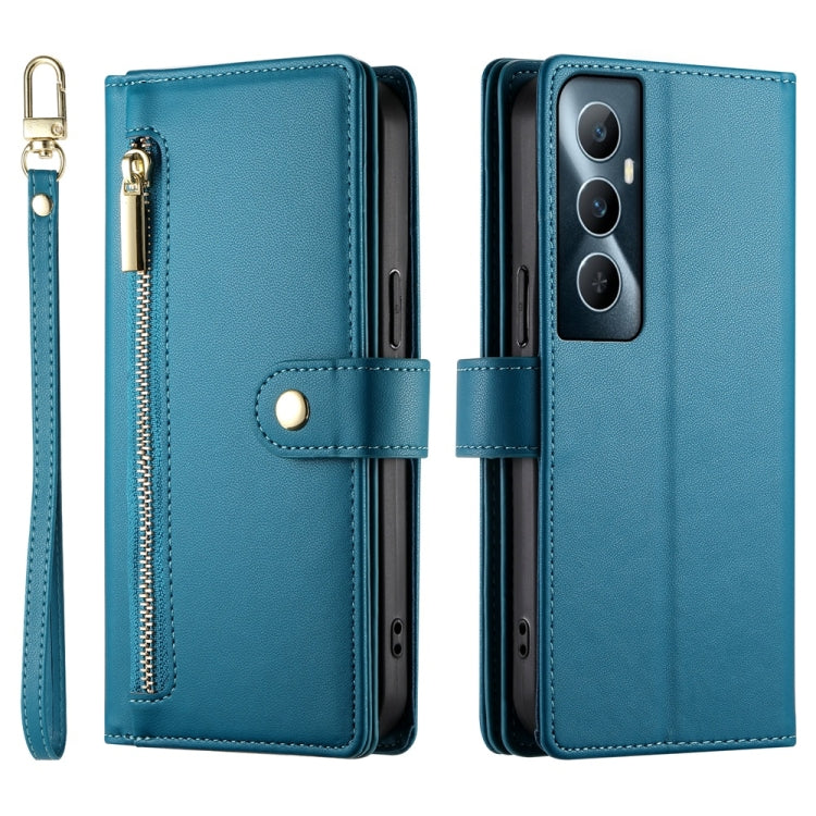 For Realme C65 Nine Card-slot Zipper Wallet Bag Leather Phone Case