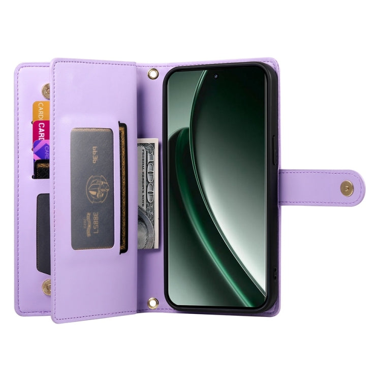 For Realme GT 6 Global Nine Card-slot Zipper Wallet Bag Leather Phone Case