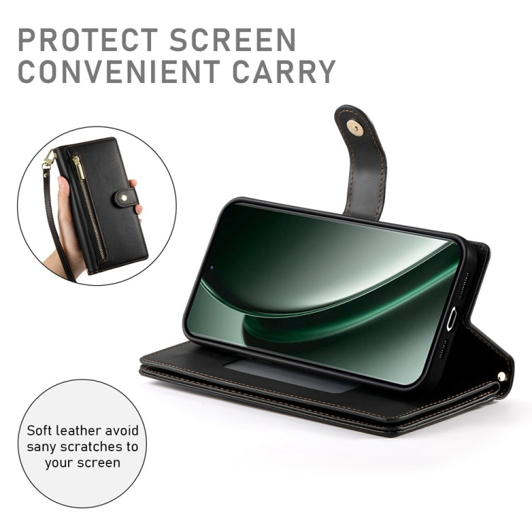 For Realme GT 6 Global Nine Card-slot Zipper Wallet Bag Leather Phone Case