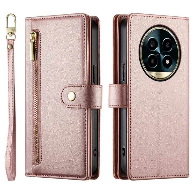 For Realme 13 Pro / 13 Pro+ Global Nine Card-slot Zipper Wallet Bag Leather Phone Case