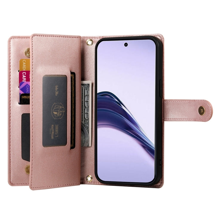 For Realme 13 Pro / 13 Pro+ Global Nine Card-slot Zipper Wallet Bag Leather Phone Case