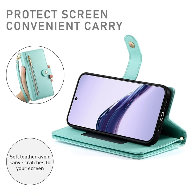 For Realme 13 Pro / 13 Pro+ Global Nine Card-slot Zipper Wallet Bag Leather Phone Case