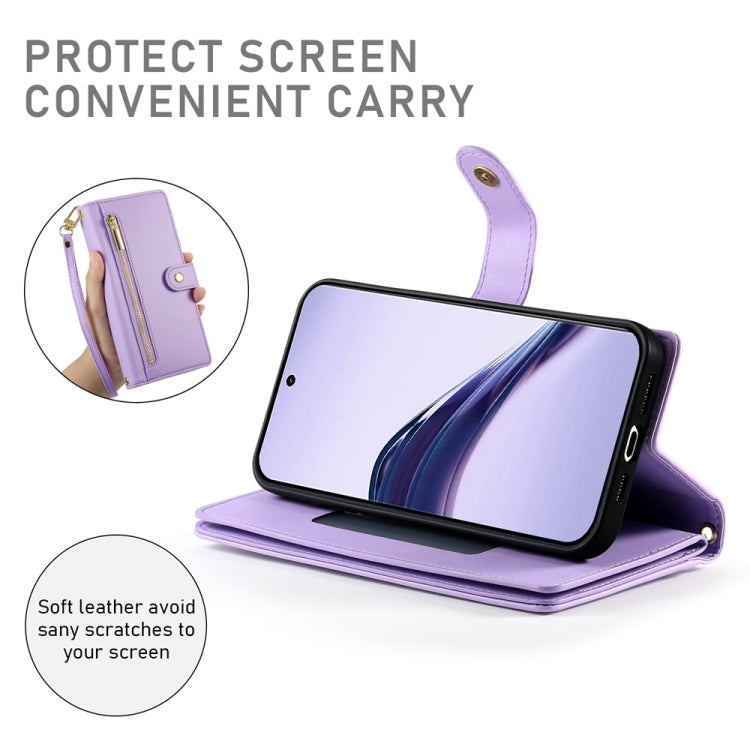 For Realme 13 Pro / 13 Pro+ Global Nine Card-slot Zipper Wallet Bag Leather Phone Case