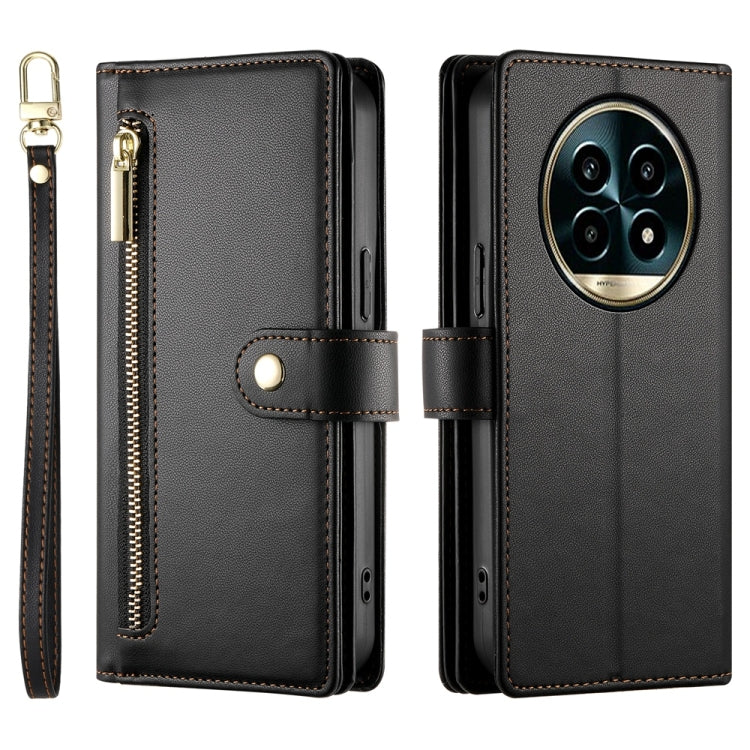 For Realme 13 Pro / 13 Pro+ Global Nine Card-slot Zipper Wallet Bag Leather Phone Case