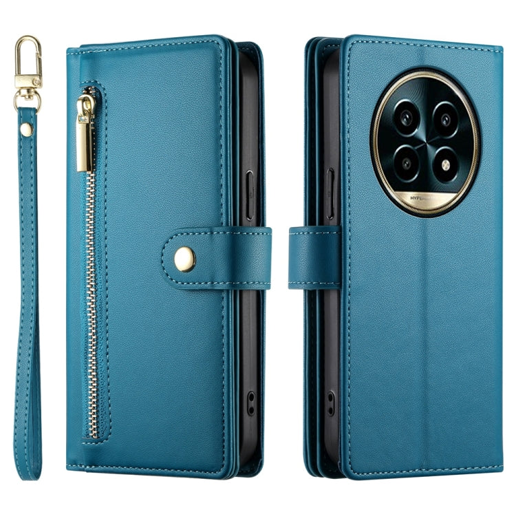For Realme 13 Pro / 13 Pro+ Global Nine Card-slot Zipper Wallet Bag Leather Phone Case