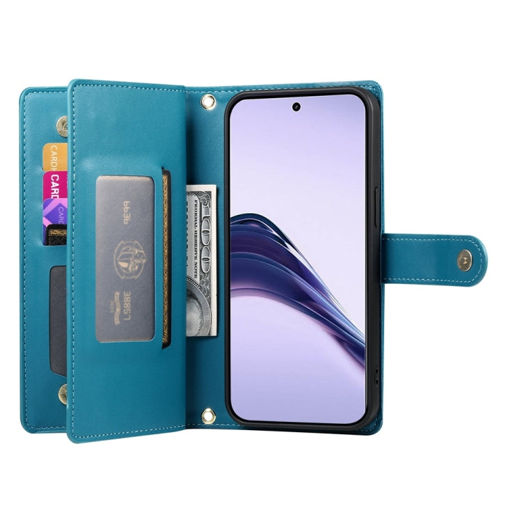 For Realme 13 Pro / 13 Pro+ Global Nine Card-slot Zipper Wallet Bag Leather Phone Case