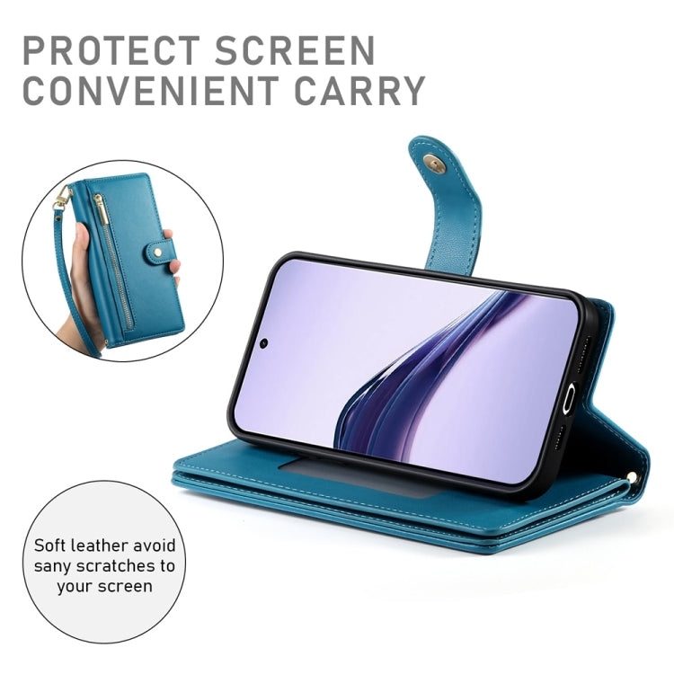 For Realme 13 Pro / 13 Pro+ Global Nine Card-slot Zipper Wallet Bag Leather Phone Case