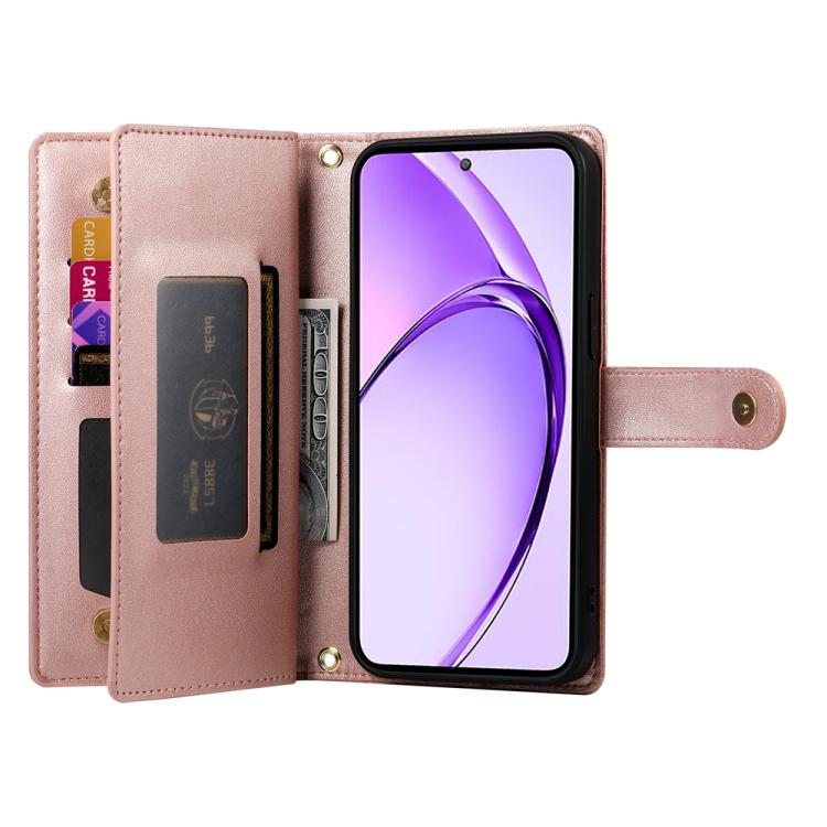 For Realme 13+ Nine Card-slot Zipper Wallet Bag Leather Phone Case