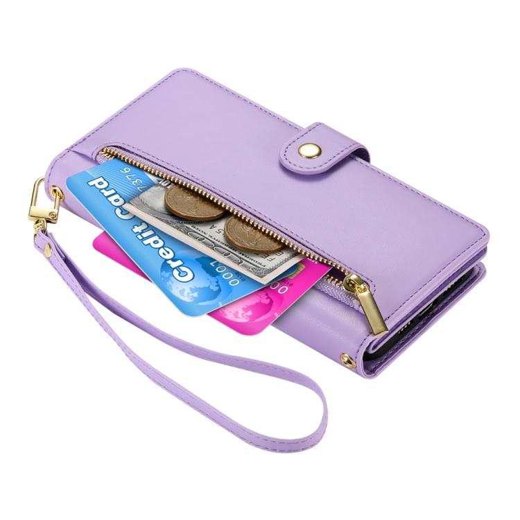 For Realme 13+ Nine Card-slot Zipper Wallet Bag Leather Phone Case
