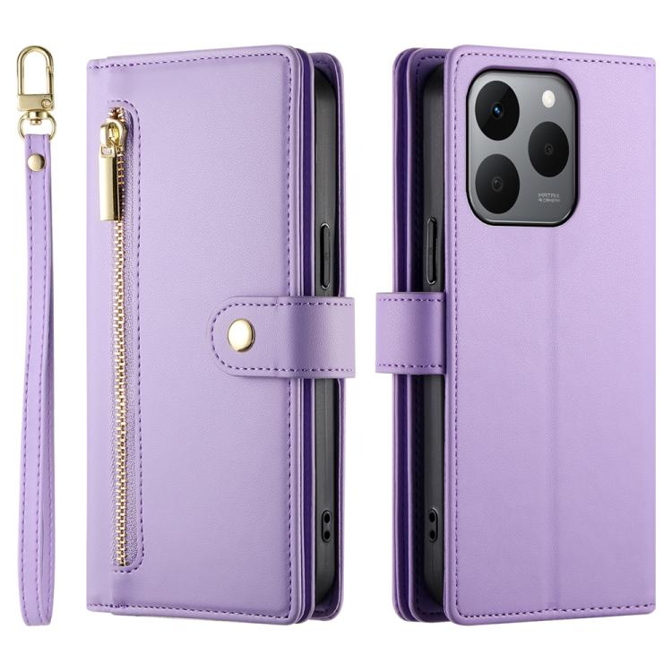 For Realme 15T 5G Nine Card-slot Zipper Wallet Bag Leather Phone Case