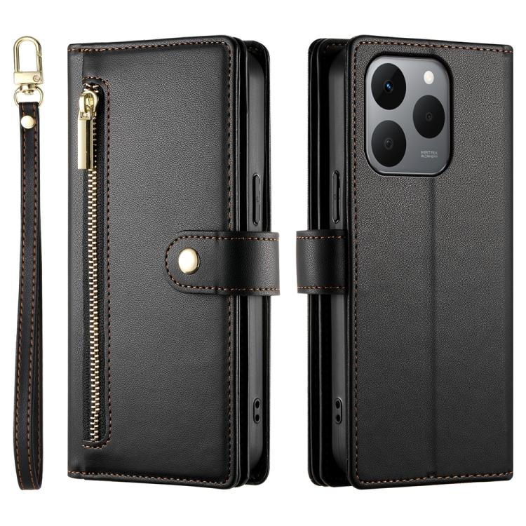 For Realme 15T 5G Nine Card-slot Zipper Wallet Bag Leather Phone Case