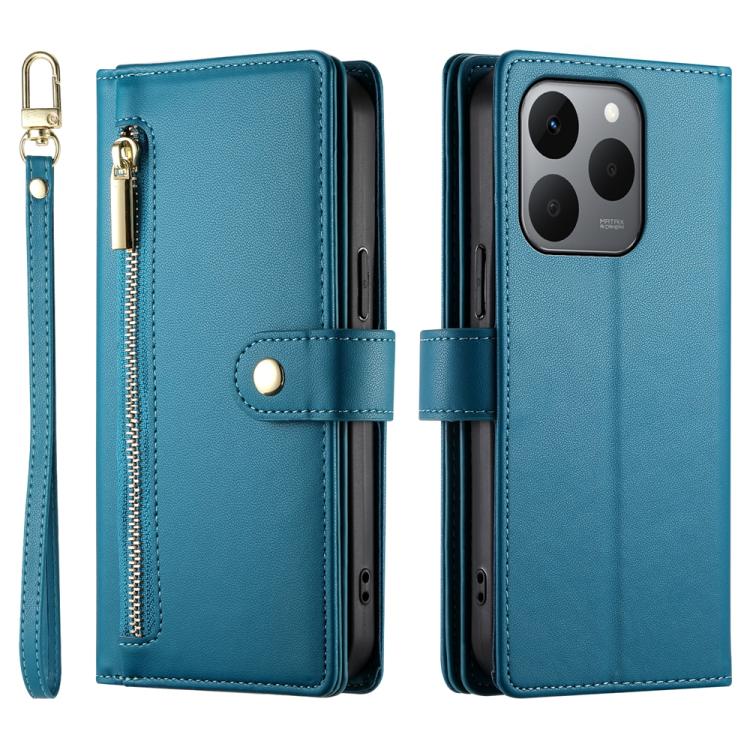 For Realme 15T 5G Nine Card-slot Zipper Wallet Bag Leather Phone Case