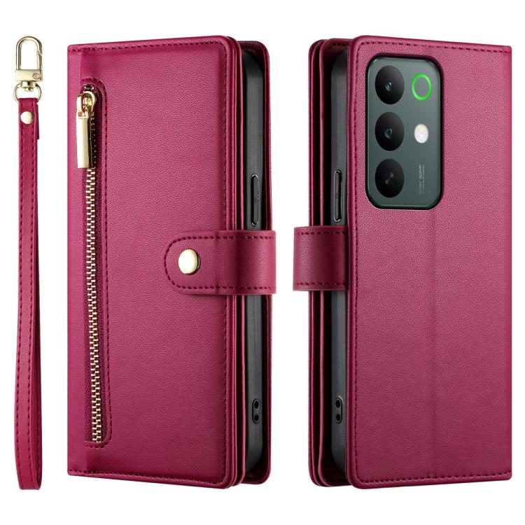 For Realme C85 5G / Realme 15x 5G Nine Card-slot Zipper Wallet Bag Leather Phone Case