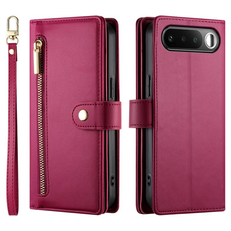 For Realme 16 5G Nine Card-slot Zipper Wallet Bag Leather Phone Case