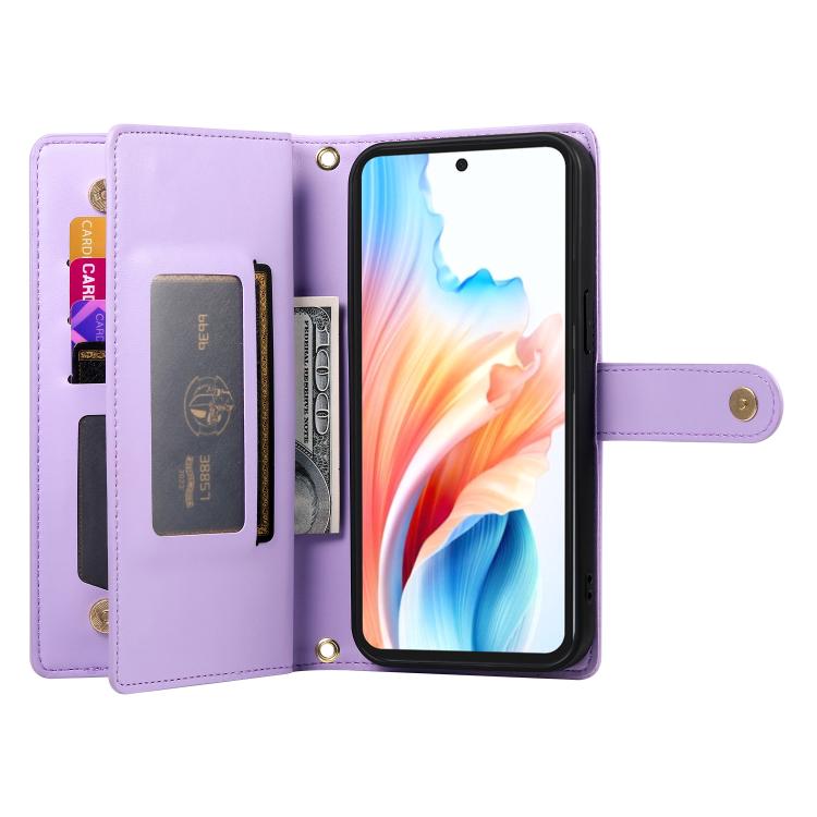 For Realme 16 5G Nine Card-slot Zipper Wallet Bag Leather Phone Case