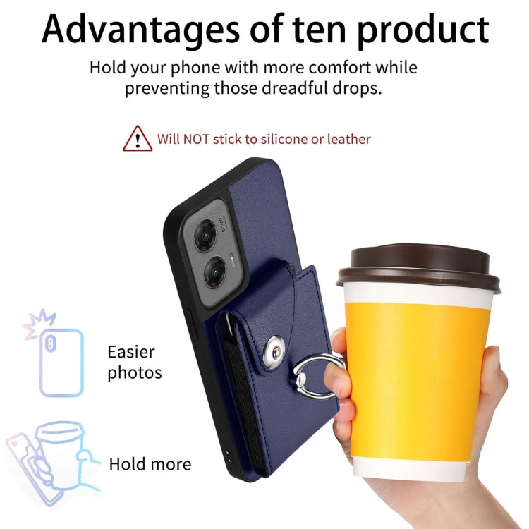 For Motorola Moto G Stylus 5G 2024 Organ Card Bag Ring Holder Phone Case with Long Lanyard