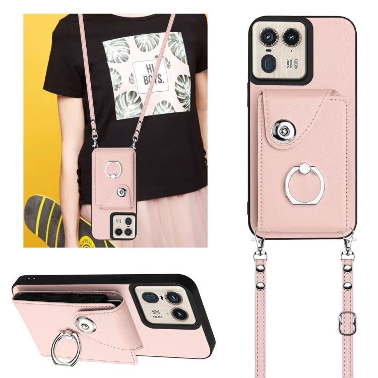 For Motorola Moto X50 Ultra Organ Card Bag Ring Holder Phone Case with Long Lanyard
