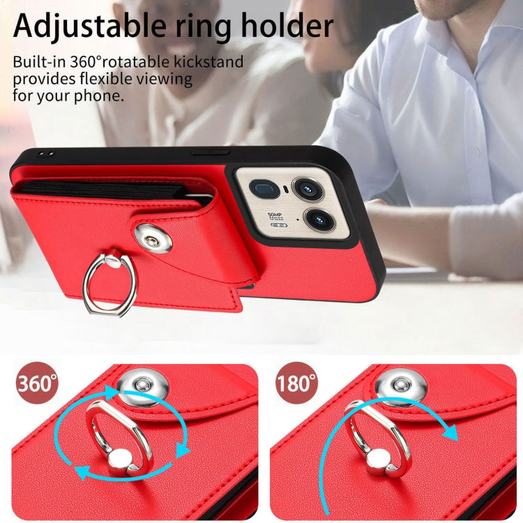 For Motorola Moto X50 Ultra Organ Card Bag Ring Holder Phone Case with Long Lanyard