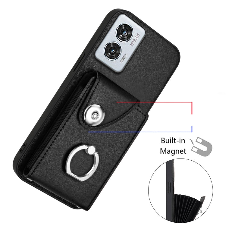For Motorola Edge 50 Fusion Global Organ Card Bag Ring Holder Phone Case with Long Lanyard