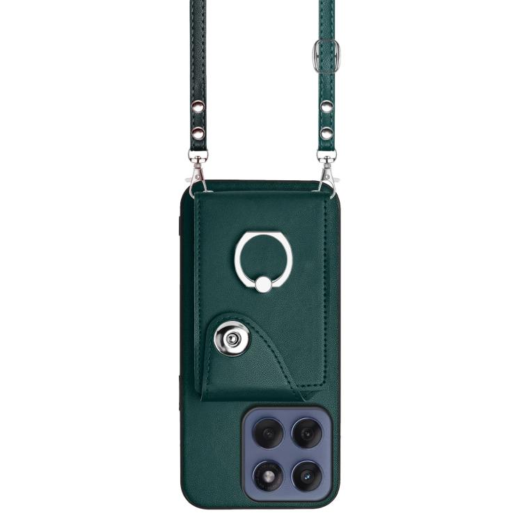 For Motorola Edge 60 Fusion / Edge 60 Organ Card Bag Ring Holder Phone Case with Long Lanyard