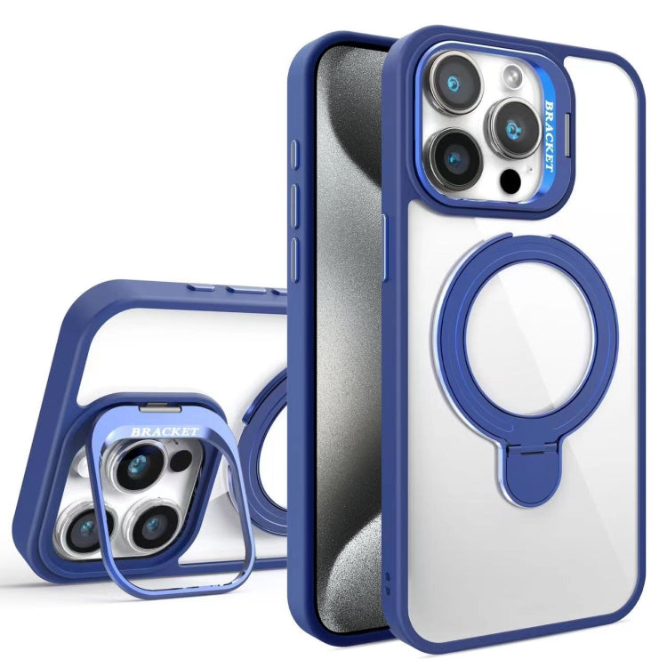 For iPhone 15 Pro Max Lens Protection & Ring Bracket MagSafe Phone Case