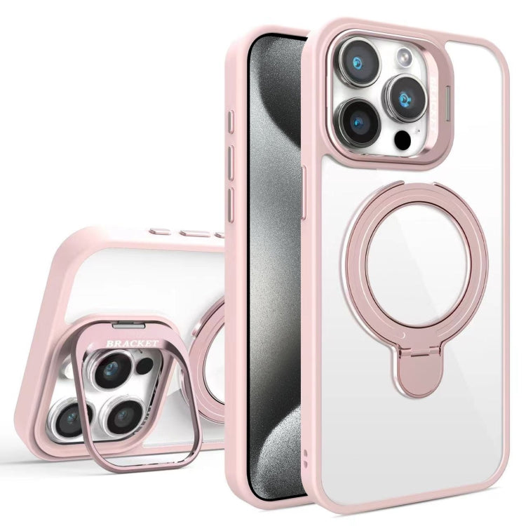 For iPhone 15 Pro Lens Protection & Ring Bracket MagSafe Phone Case