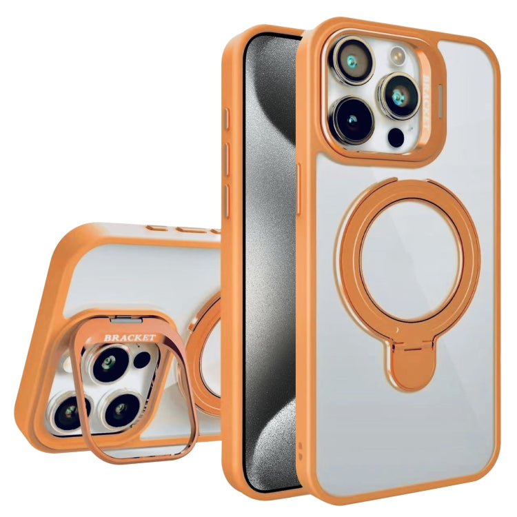 For iPhone 15 Pro Lens Protection & Ring Bracket MagSafe Phone Case