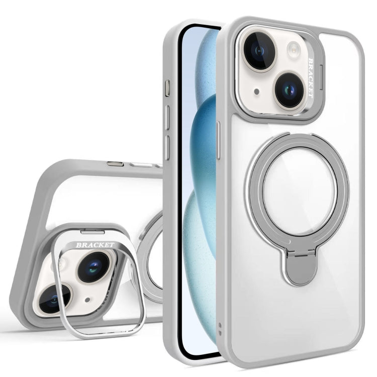 For iPhone 15 Lens Protection & Ring Bracket MagSafe Phone Case