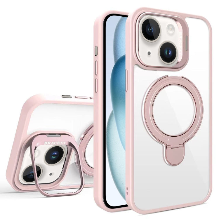 For iPhone 15 Lens Protection & Ring Bracket MagSafe Phone Case