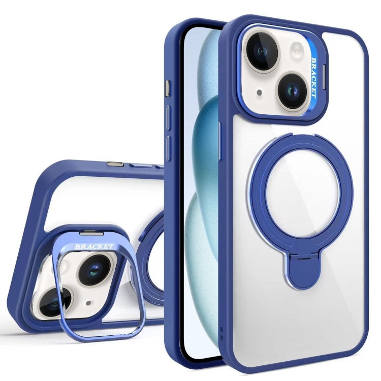 For iPhone 15 Lens Protection & Ring Bracket MagSafe Phone Case