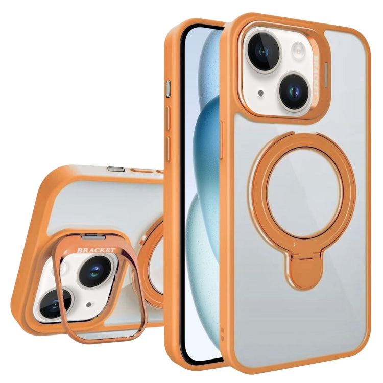 For iPhone 15 Lens Protection & Ring Bracket MagSafe Phone Case