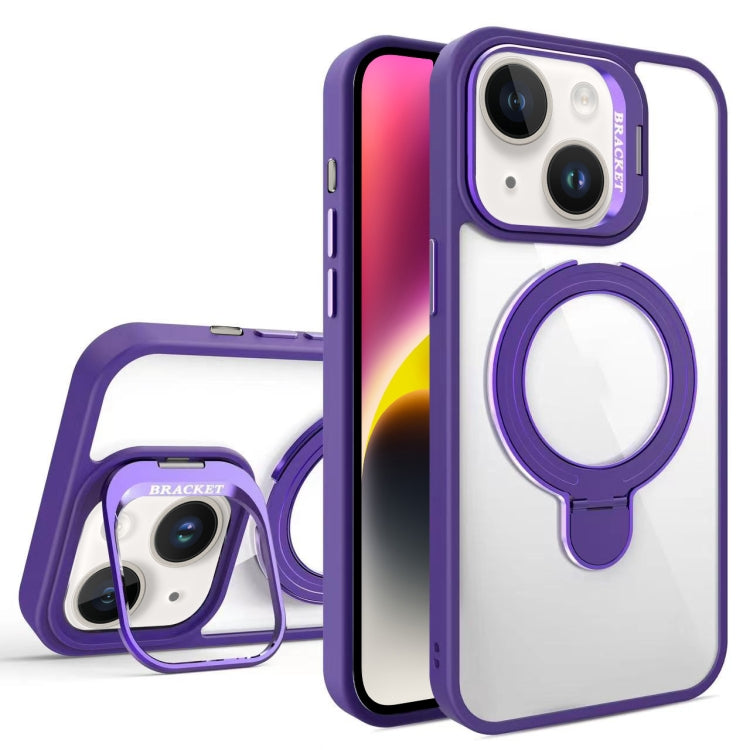 For iPhone 14 Lens Protection & Ring Bracket MagSafe Phone Case