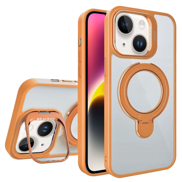 For iPhone 14 Lens Protection & Ring Bracket MagSafe Phone Case