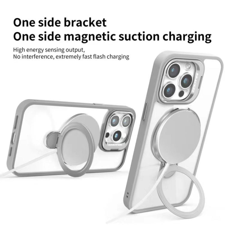 For iPhone 15 Pro Lens Protection & Ring Bracket MagSafe Phone Case