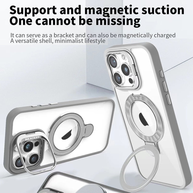 For iPhone 15 Pro Max Lens Protection & Ring Bracket MagSafe Phone Case