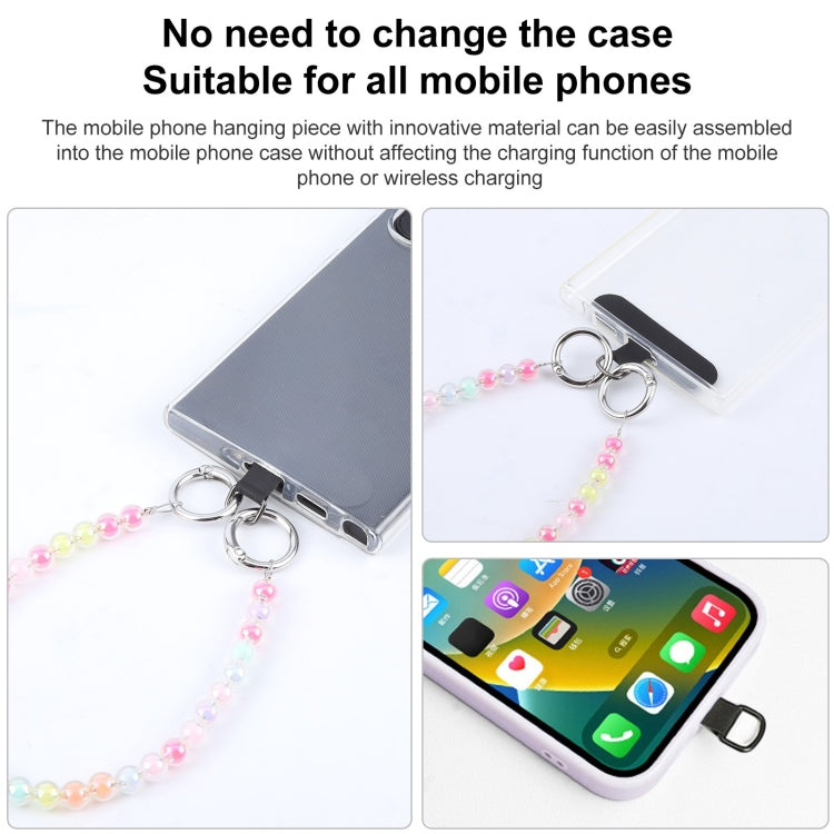 Mobile Phone Anti-lost Dazzling Clear Colorful Short Bead Chain