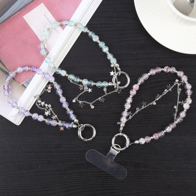 Mobile Phone Anti-lost Dazzling Color Star Short Bead Chain