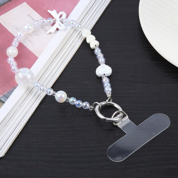 Mobile Phone Anti-lost Dazzling Colorful Pearls Short Bead Chain