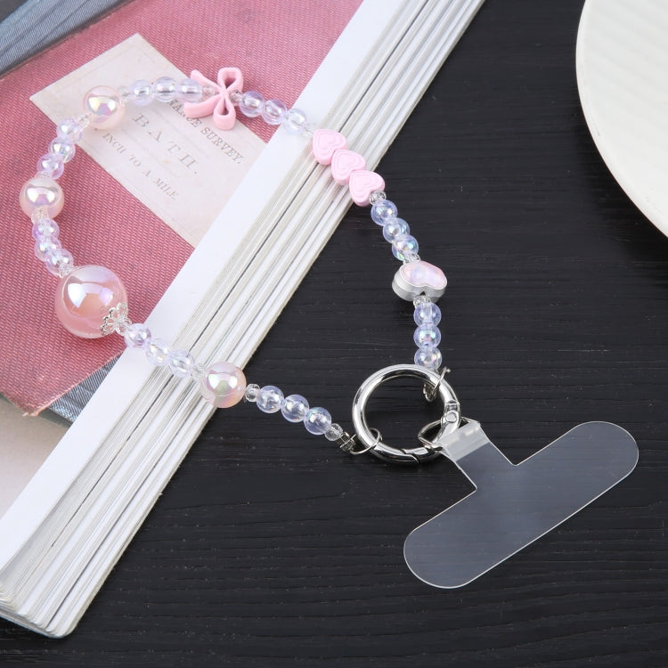 Mobile Phone Anti-lost Dazzling Colorful Pearls Short Bead Chain
