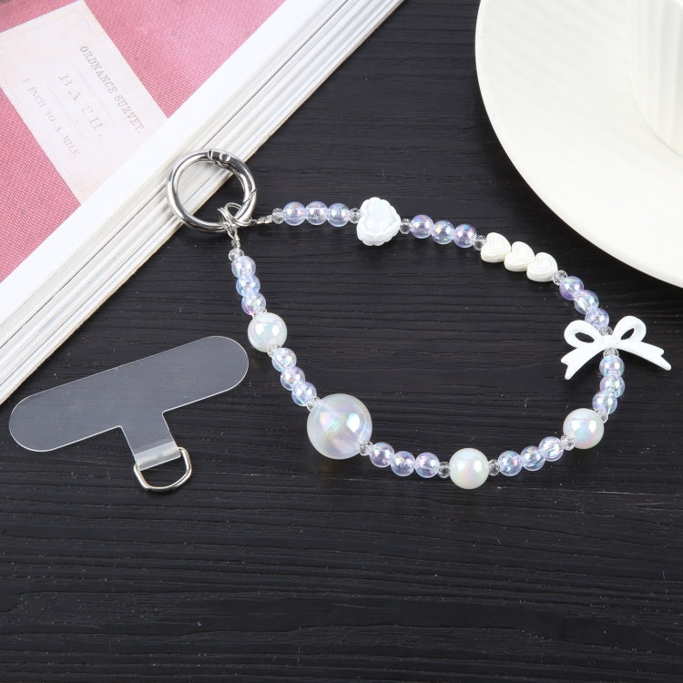 Mobile Phone Anti-lost Dazzling Colorful Pearls Short Bead Chain