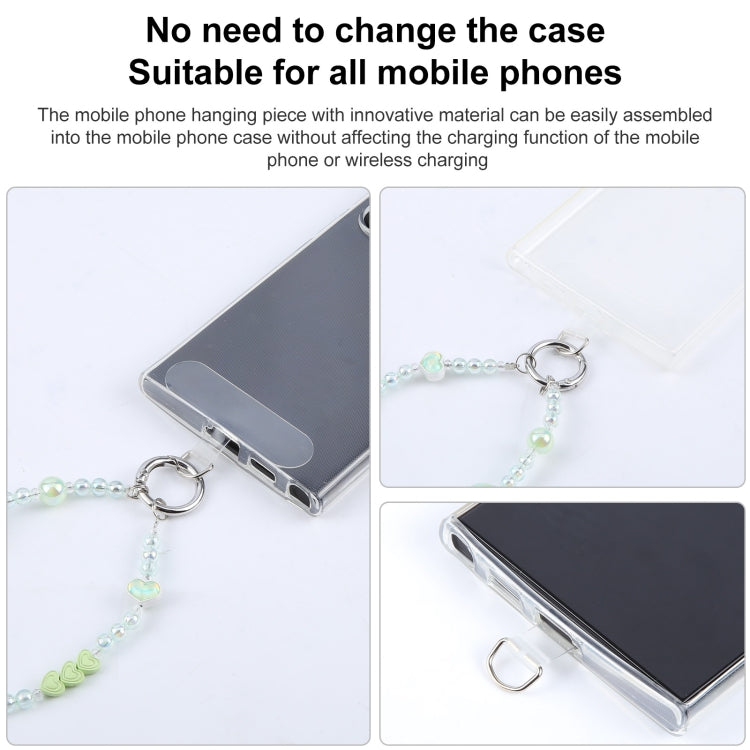 Mobile Phone Anti-lost Dazzling Colorful Pearls Short Bead Chain
