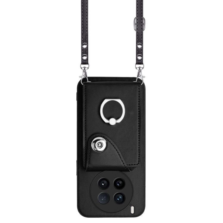 For vivo X200 Ultra Organ Card Bag Ring Holder Phone Case with Long Lanyard