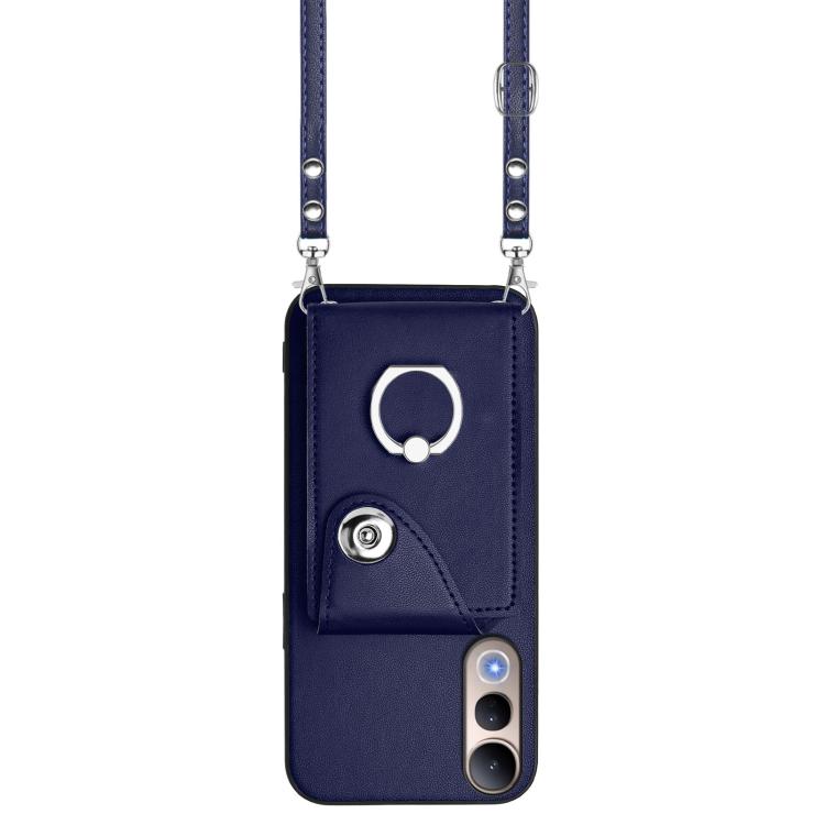 For vivo V50 Lite 5G Organ Card Bag Ring Holder Phone Case with Long Lanyard