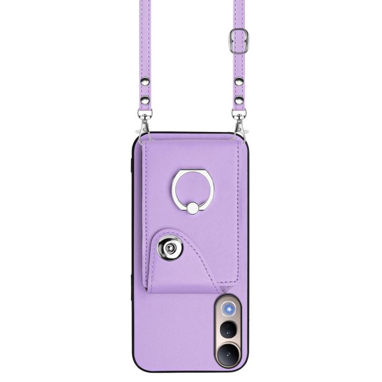 For vivo V50 Lite 5G Organ Card Bag Ring Holder Phone Case with Long Lanyard