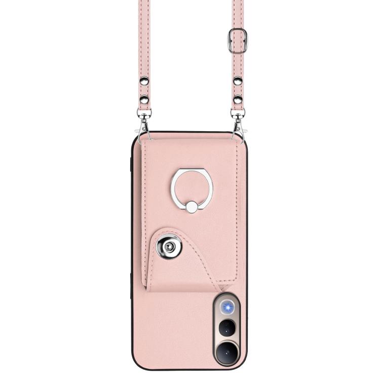 For vivo V50 Lite 5G Organ Card Bag Ring Holder Phone Case with Long Lanyard