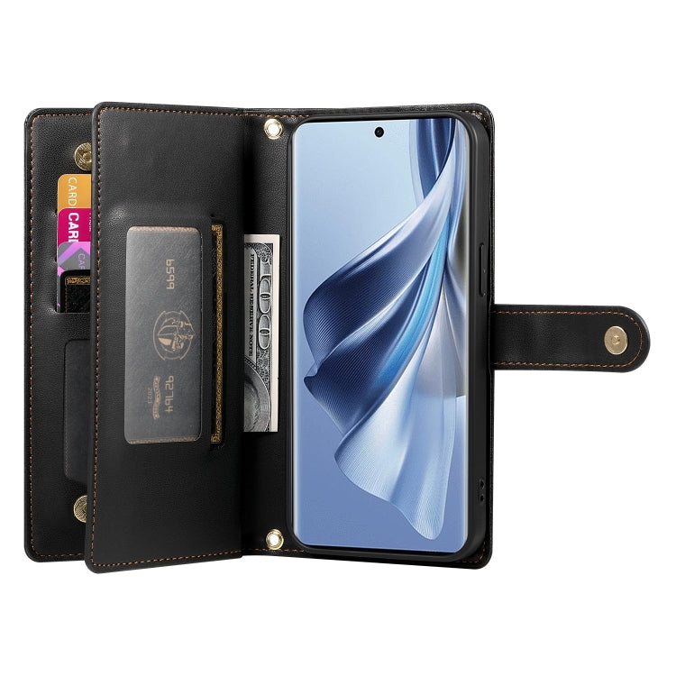 For OPPO Reno10 5G Global Nine Card-slot Zipper Wallet Bag Leather Phone Case