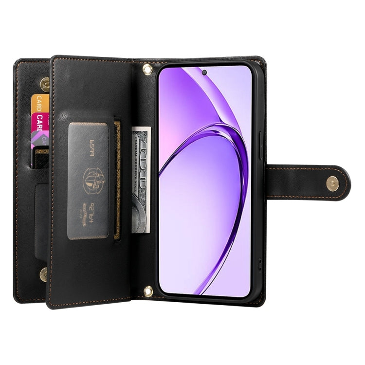 For OPPO A5 5G Global / A3 Pro 5G / A80 5G Nine Card-slot Zipper Wallet Bag Leather Phone Case