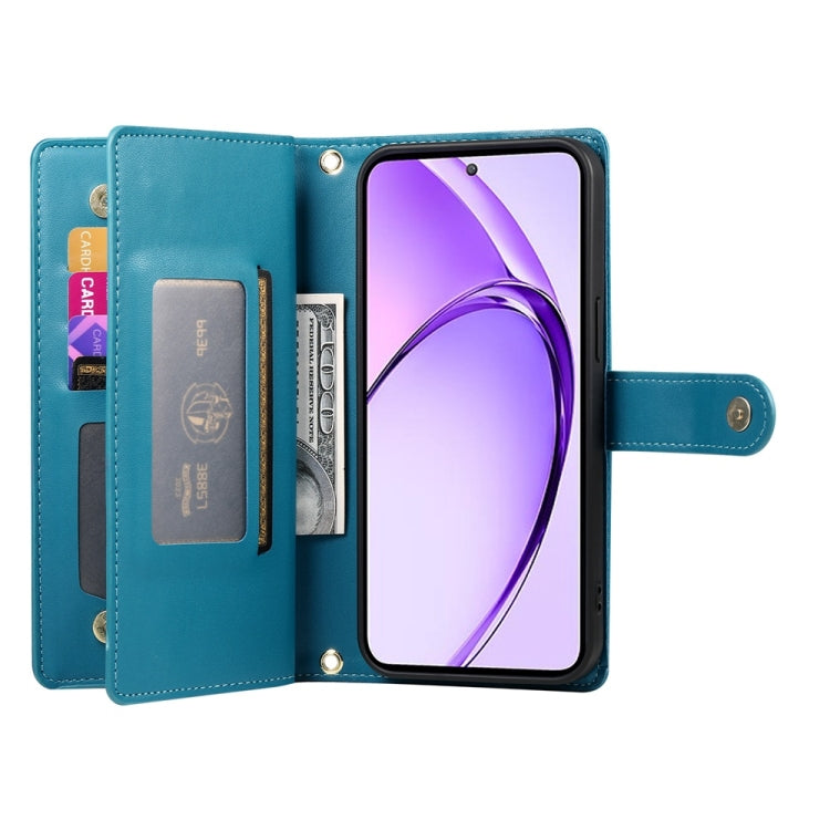 For OPPO A5 5G Global / A3 Pro 5G / A80 5G Nine Card-slot Zipper Wallet Bag Leather Phone Case