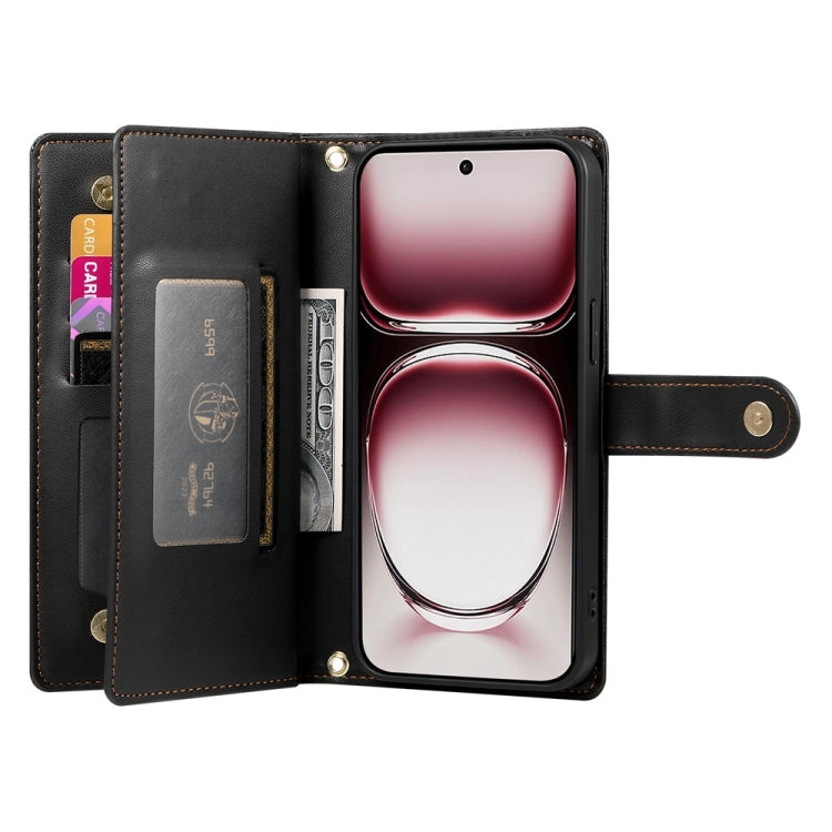 For OPPO Reno12 Global Nine Card-slot Zipper Wallet Bag Leather Phone Case